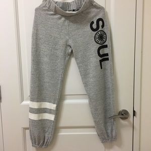 Soulcycle Hacci sweatpants with Soul and stripe